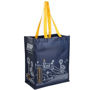 Heave Duty RPET Recycled Fabric Customizable Eco-friendly Unisex <b>Folding</b> Storage <b>Bag</b> Hot Promotional Reusable Shopping <b>Bag</b> - Product Image 2