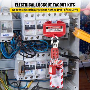 Kit LOTO di Sicurezza Elettrica da 42 Pezzi, Lucchetti, 5 Tipi di Ganci, Etichette, Fascette, Scatola, Attrezzatura di Supporto per Camera Bianca - Product Image 2