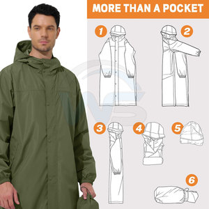 Chaqueta Impermeable Ligera para Exteriores con Capucha, Diseño Cómodo y Resistente al Viento para Viajes, Camping, Trabajo y Uso Diario - Product Image 4