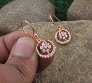 Rose Gold Plated 925 Sterling <b>Silver</b> CZ <b>Stud</b> Earrings Sparkling Cubic Zirconia Heart Shape <b>Studs</b> Fashion Jewelry Wholesale - Product Image 1