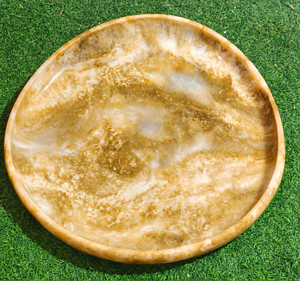 Plateau en résine vert olive de forme irrégulière, moule de moulage artistique, décoration d'intérieur, plateau de service moderne pour table - Product Image 5