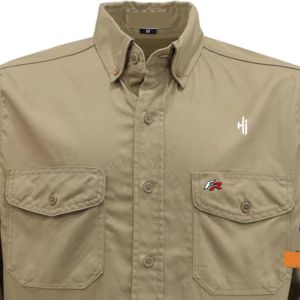 Welding Shirt <b>Men</b> Long Sleeve Workwear Flame Retardant Welding Work Shirt with Waterproof Functions Fire Resistant Welding FR - Product Image 4