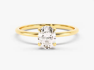 1-2 CT Oval Cut Diamond Engagement <b>Ring</b> Solid 14k 18k Gold 4-Prong Solitaire <b>Ring</b> <b>Fine</b> Jewelry Wedding Bridal <b>Ring</b> Wholesaler - Product Image 2