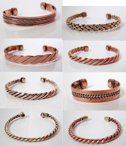 Brazalete de Cobre y Latón de Dos Tonos a la Moda para Aliviar la Artritis, Brazalete de Cobre Trenzado Hecho a Mano en Venta - Product Image 3