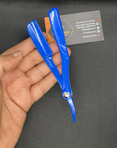 Saaqaans Enterprises New Premium Blue Non-Folding Barber Straight Cut Throat <b>Razor</b> Single Edge <b>Blades</b> Stainless Steel <b>Blade</b> - Product Image 3