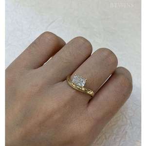 Luxury <b>Open</b> Wrap Radiant Cut Diamond <b>Ring</b> Solid Yellow Gold Bridal Jewelry Bypass Lab Grown Diamond Engagement <b>Ring</b> - Product Image 4
