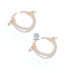 Sheena Pearl Polki Designer Ear Chains-Cultural Collectible Jewelry - Product Image 3