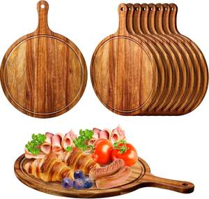 Bandeja Redonda Moderna de Madera para Servir Pizza, Apta para Lavavajillas, Venta al por Mayor de Fábrica - Product Image 1