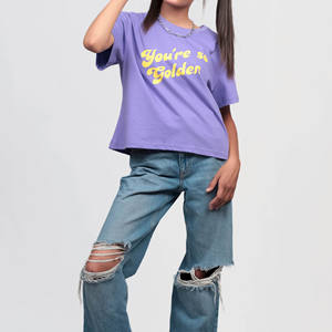 T-shirt personnalisé de haute qualité à coupe ajustée pour femme, T-shirts en coton pour femme, T-shirts de haute qualité pour femme, T-shirts tendance pour femme - Product Image 4