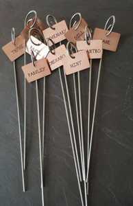 Simple iron Plant Stakes With Copper Tags For Herb Labeling Garden Use - Product Image 1