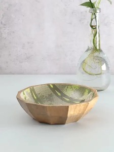 <b>Large</b> Disposable Polished <b>Wood</b> <b>Bowl</b> Fruit Salad Serving Wavy Edge Eco-Friendly Natural Design FAIZA CRAFT Decorative Centerpiece - Product Image 6
