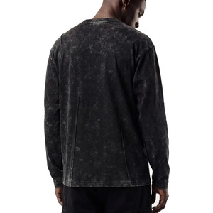 Latest Trendy Waffle Knit Full Sleeve Shirts Custom Logo Open V Neck Full Sleeve T Shirts For Men Blank Slim Fit Men's T Shirt - Product Image 4