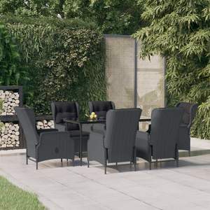 Conjunto de Comedor para Jardín en Gris Oscuro - Product Image 1