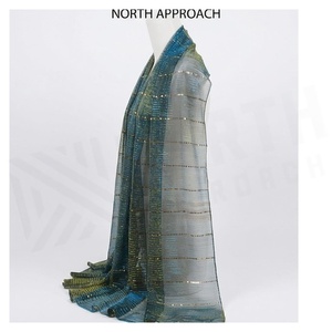 ผ้าพันคอไหมยาวสำหรับผู้หญิง NORTH APPROACH ลายสก็อต ดีไซน์หรูหรา อเนกประสงค์ ใช้ได้ทุกฤดูกาล - Product Image 3