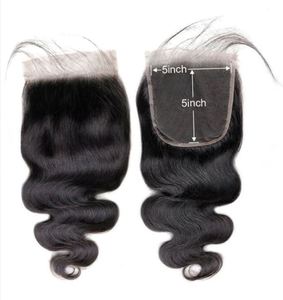 Vente de gros Prix bon marché de fermeture de cheveux du temple indien du sud de haute qualité Texture droite Cheveux humains vierges Remy bruts directement en usine - Product Image 1