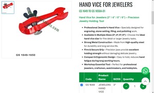 Hand Vice for Jewelers Jewelry Holding <b>Tool</b> Precision Hand Clamp 3 4 5 6 Inch <b>Engraving</b> Setting Polishing <b>Tool</b> |Item No GS-1649 - Product Image 3
