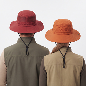 Chapeaux de camping unisexes à sangle réglable, 100% coton polyester, pliables, chapeaux de randonnée, protection solaire, chapeaux de safari pour hommes et femmes - Product Image 2