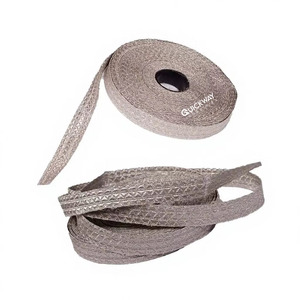 Frange Cérémonielle en Dentelle Tressée à la Main en Fil Mylar Doré, Motif Tresse Française, Couleur Or Argent Personnalisable, Largeur sur Mesure - Product Image 6