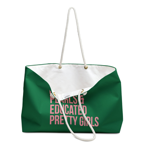 Bolsa de Viaje Weekender Pinkies Pearls de Gran Capacidad, Abierta, para Chicas Elegantes, 1908, Bolsa de Regalo Greek Life - Product Image 3