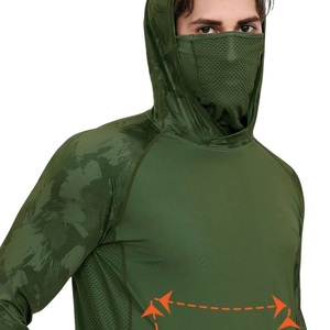 Wholesale Custom Sublimated Printed Men's Fishing Team Hoodie With <b>Face</b> Mask Custom Spandex/Polyester For Pitching Fishing - Product Image 5