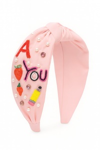 Export Quality <b>Beaded</b> Girl <b>Headband</b> Colorful Embroidered Cartoon Knot Hairband for Women & Kids Multicolor Embellishments 2026 - Product Image 3