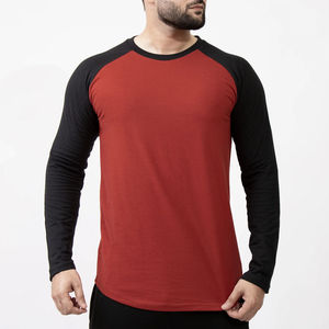 T-shirts à manches longues pour hommes, 100% coton, tricotés, coutures durables, utilisation longue durée, simples et polyvalents pour les tenues quotidiennes, respirants - Product Image 5