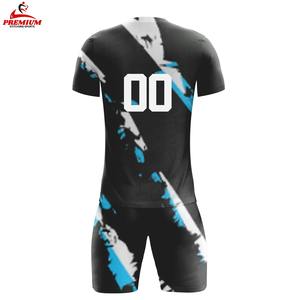 Uniforme de football personnalisé de haute qualité à manches courtes, respirant, été, 100% polyester, protection UV, séchage rapide, antibactérien - Product Image 4