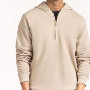 เสื้อฮู้ดดี้ผ้าฝ้าย 100% แบบสั่งทำพิเศษสำหรับผู้ชายและผู้หญิง  รับผลิตแบบ OEM ODM พร้อมปักโลโก้ตามสั่ง  แบบซิปครึ่งตัว - Product Image 1