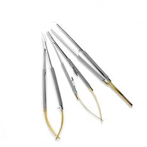 Lot de 3 Pinces à Aiguilles Micro-Chirurgicales Castroviejo Allemandes TC – Instruments Chirurgicaux Dentaires et Ophtalmiques – Kit Professionnel Orthopédique - Product Image 1