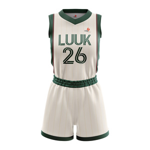 Uniformes de Baloncesto LUUK, Conjunto de Camiseta sin Mangas y Pantalones Cortos Sublimados, Absorbentes de Humedad, 100% Poliéster, Uniforme de Baloncesto Unisex para Adultos - Product Image 5