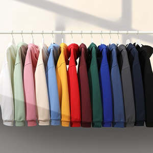 Sudadera con capucha de estilo combinable con colores, de felpa francesa gruesa, con hombros caídos, oversize, con estampado personalizado para hombre - Product Image 4