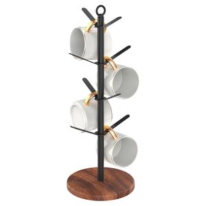 Support de tasse en fer durable, structure pliable, surface thermolaquée, solution de rangement portable - Product Image 1