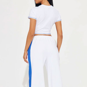 Summer Women Two Piece Pant Set Clothing Outfits Wholesale Casual 2 Piece Pant Sets Jogger Tracksuits With Custom Design - Product Image 3