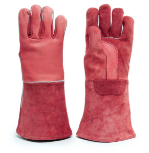 Guantes de Cuero Reforzado con Grano de Piel de Vacuno para Trabajo Pesado, Soldadura TIG, Protección Industrial para Manos, Algodón Ignífugo - Product Image 2