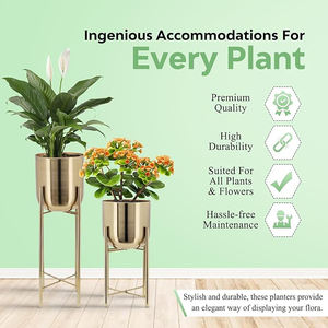 Produit tendance : Jardinière dorée sur mesure pour décoration de table, maison, bureau, restaurants – Support à fleurs à prix abordable - Product Image 5