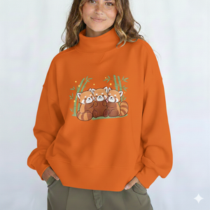 High Quality Women Mockneck Sweatshirt OEM ODM Manufacturer Trendy Comfortable Winter <b>Top</b> - Product Image 1