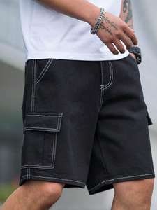 กางเกงยีนส์ขาสั้นผู้ชายขายดีที่สุด กางเกงยีนส์ขาสั้นผู้ชายแบบมืออาชีพ บริการ OEM กางเกงยีนส์ขาสั้นผู้ชายคุณภาพสูง ราคาถูก รับทำโลโก้ตามสั่ง - Product Image 6