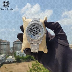 Montre de luxe Charm_Jewells en acier inoxydable, boîtier rond de 40 mm, quartz analogique, cristal saphir, design ajouré, unisexe, tendance - Product Image 1