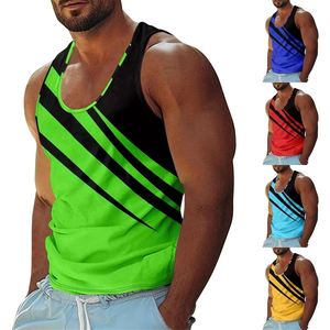 Men Sleeveless Tank Top Summer Casual Soft Cotton Tshirt Washed Gym <b>Vest</b> Activewear Lightweight Breathable Fitness Wear - Product Image 1