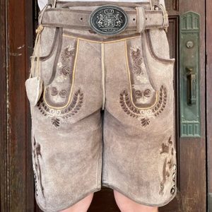 Lederhosen Traditionnel Premium pour Hommes en Cuir 100% Écologique Brodé – Service OEM - Product Image 2