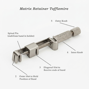 Mejore la bandeja de su instrumento con un retenedor Tofflemire de precisión que combina un manejo ergonómico con una durabilidad excepcional. - Product Image 3