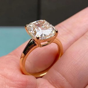 Anillo Solitario de Diamante Auténtico Certificado IGI, Corte Cojín, de Mina Antigua, Oro Sólido de 18K, Cultivado en Laboratorio, VS1, 2.01CT, para Regalo de Boda o Fiesta - Product Image 6