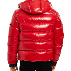 Customizable Men's Winter Coat Puffy Down <b>Padded</b> Bubble Puffer <b>Jacket</b> Shiny <b>Waterproof</b> Breathable Windbreaker with OEM Options - Product Image 2