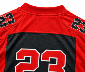 Camiseta de Fútbol Americano Sublimada Personalizada, Cuello en V, Manga Corta, Uniforme de Equipo de Malla - Product Image 4