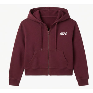 Casual Streetwear Drop Shoulder Figures Breathable Eco-friendly Hoodie Knitted RunningWear women cropped hoodie <b>zipper</b> Low Price - Product Image 1