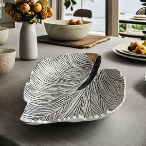 Handmade Metal <b>Bowl</b> with Leaf Design Polished and Cute Feature for Elegant Wedding Table Settings and Home Decor - Product Image 1
