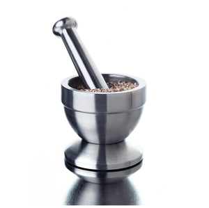 Juego de Mortero y Pilón de Acero Inoxidable Moderno, Molinillo Manual de Especias para Cocina, Triturador de Ajo y Jengibre, Herramientas Ecológicas de Grado Alimenticio - Product Image 3