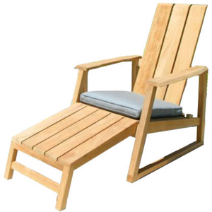 Sun lounger made of teak wood with a simple modern style equipped with soft and durable cushions for outdoor use - Product Image 4