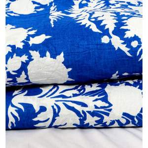 ผ้าฝ้ายแท้ 100% พิมพ์ลายบล็อก เป็นมิตรกับสิ่งแวดล้อม ระบายอากาศได้ดี แห้งเร็ว น้ำหนักเบา ผ้าทอลายไขว้ จากรัฐราชสถาน สำหรับเสื้อผ้าสตรีและเด็กผู้หญิง - Product Image 1