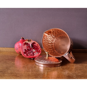 Carafe à eau résistante à la chaleur en cuivre pur de haute qualité, design martelé, pot à glace en métal, pichet à eau froide à prix réduit - Product Image 4